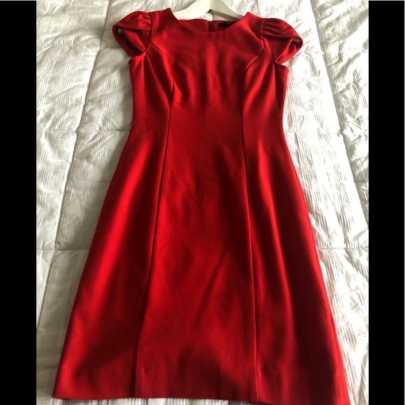 🍊H&M Dress in Deep Orange 🍊 Colour, in Butterfly Sleeves and Back Slit 🍊 - Picture 4 of 12